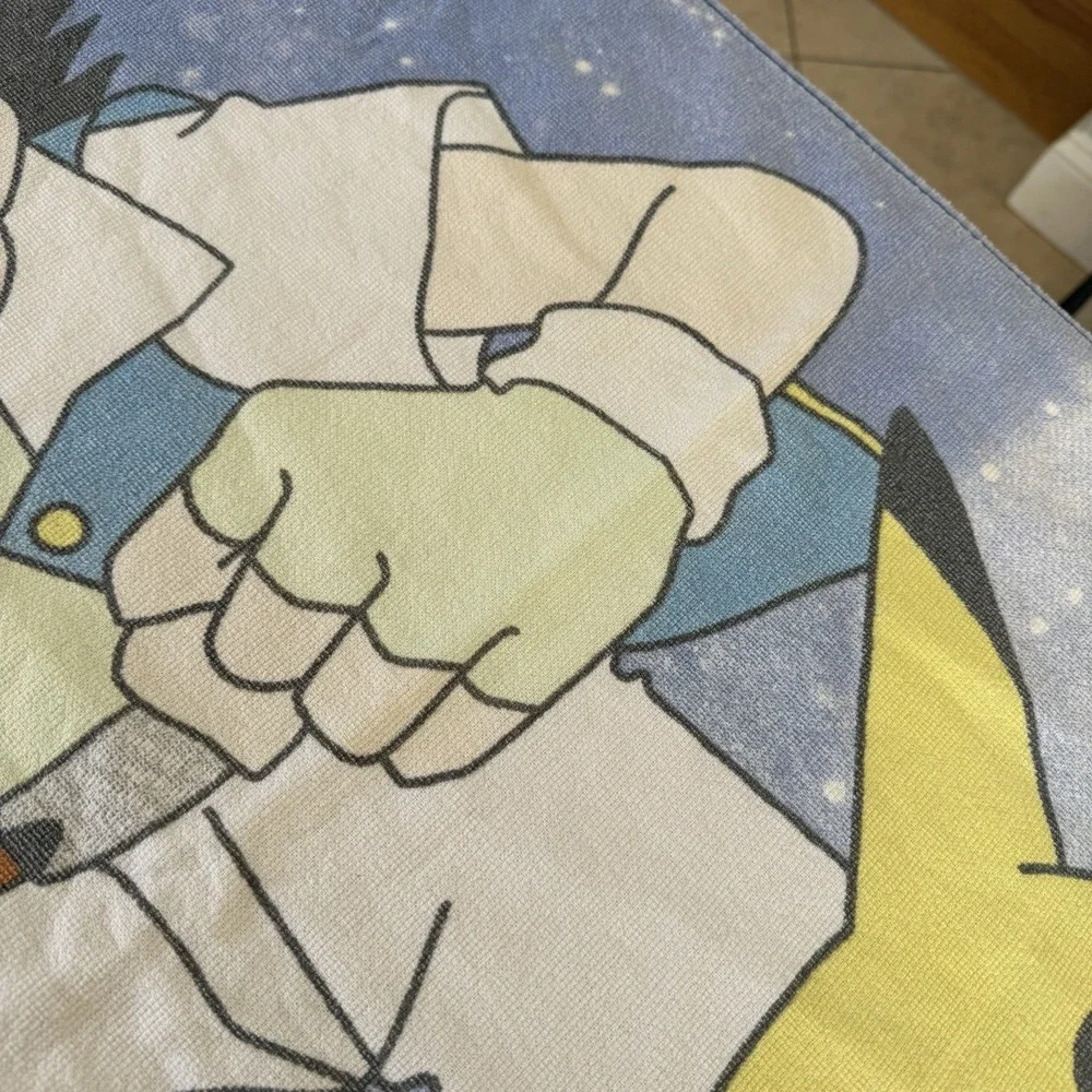 Vintage 1999 2000 Nintendo Pokemon Pikachu Beach Towel Gotta Catch Em All Bleach